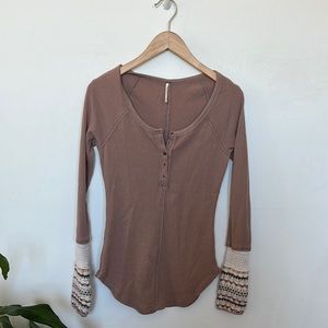 Free people waffle shirt